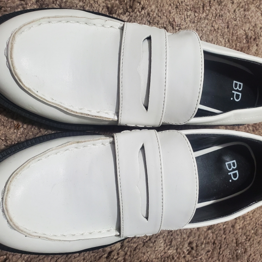 White loafers